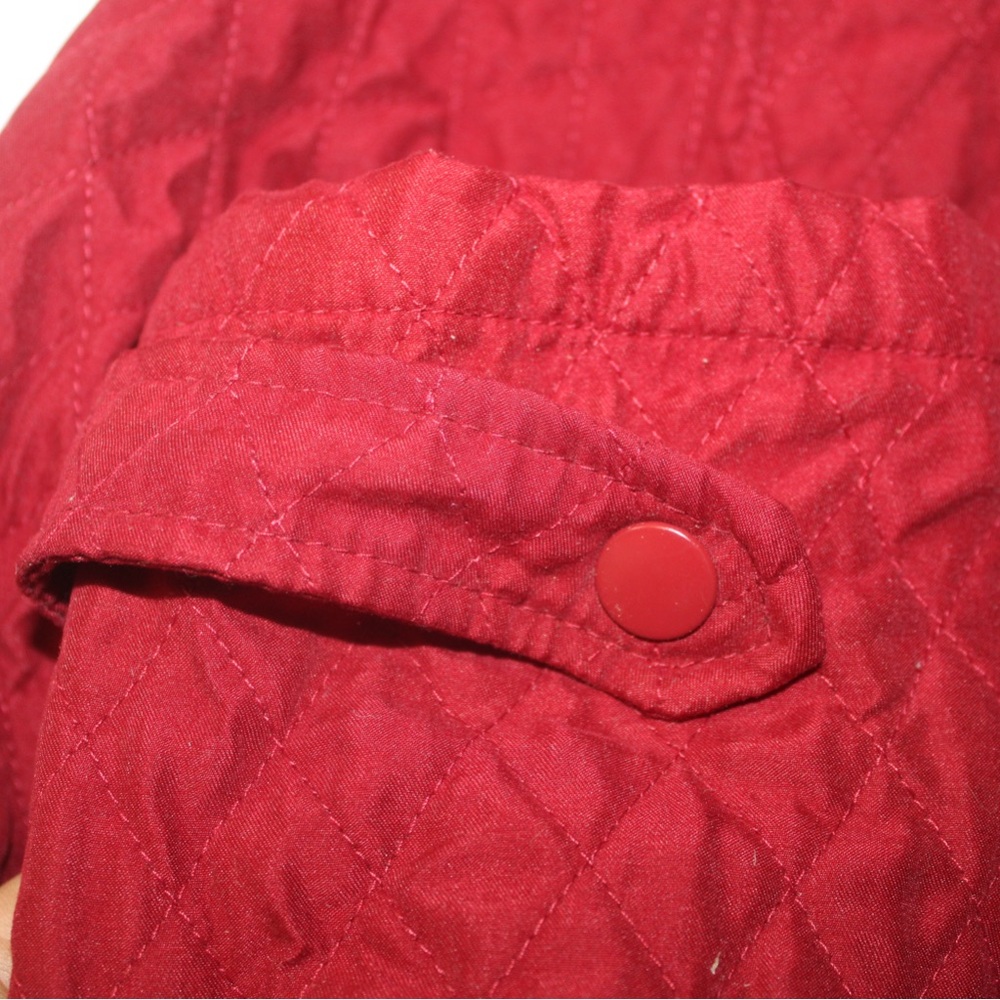 Merona Size M Red Utility Jacket with zipper and snap closure with snap pockets - Picture 5 of 9